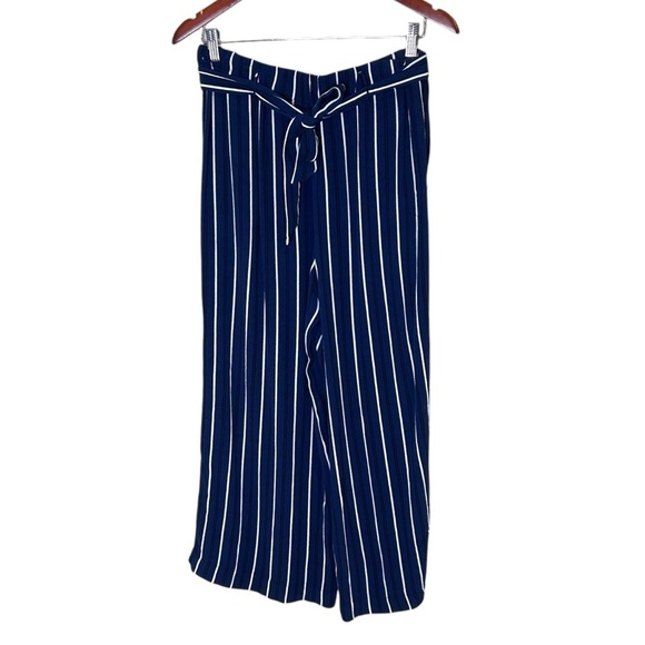 Aritzia Wilfred Faun Pant- Tie Waist Cropped Wide Leg Pants- Size Medium - Picture 2 of 12